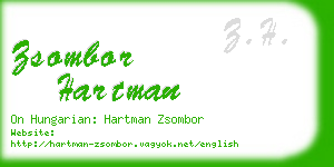 zsombor hartman business card
